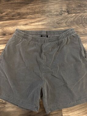Talentless-Washed Charcoal Elastic Waist Shorts-Men large.